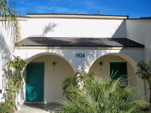 View of the roof and pillars over unit 1936