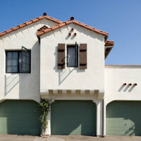 Outside view of Voluntario garages and units from the alley