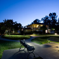 Outside view of the property at night