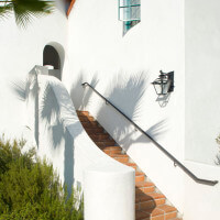 Outside view of stairs leading up to the property