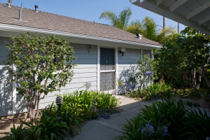 Outside view of the pathway in front of a unit