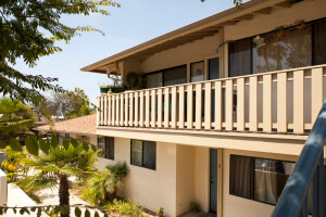 Outside view of the balcony of a unit