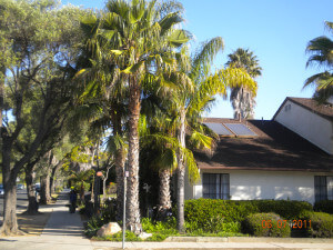 Corner street view of the property