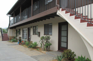 Outside view of the units and balcony