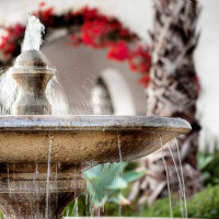 Close-up of the water fountain