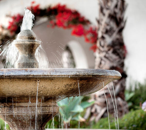 Close-up of the water fountain