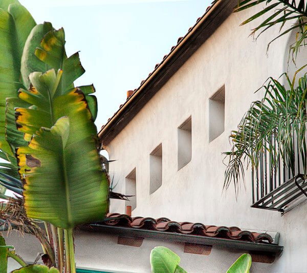 Outside shot of the building roof