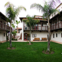 Outside view of the courtyard and units