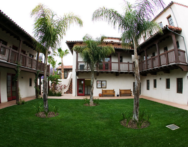 Outside view of the courtyard and units