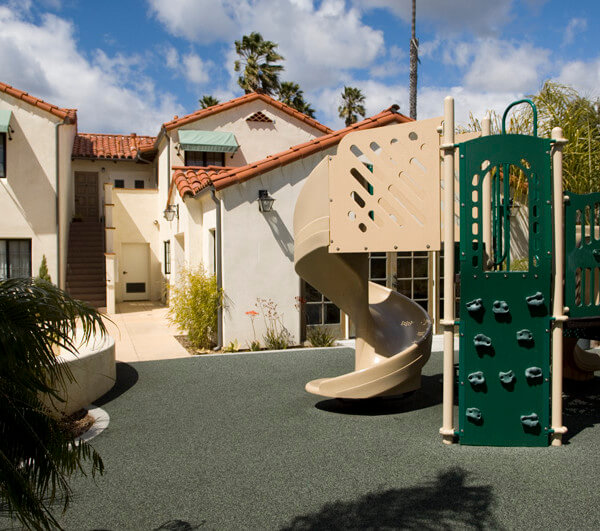 Small playground at the Voluntario property