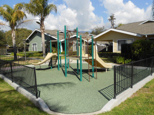 A small playground on the Wilson Cottage's property