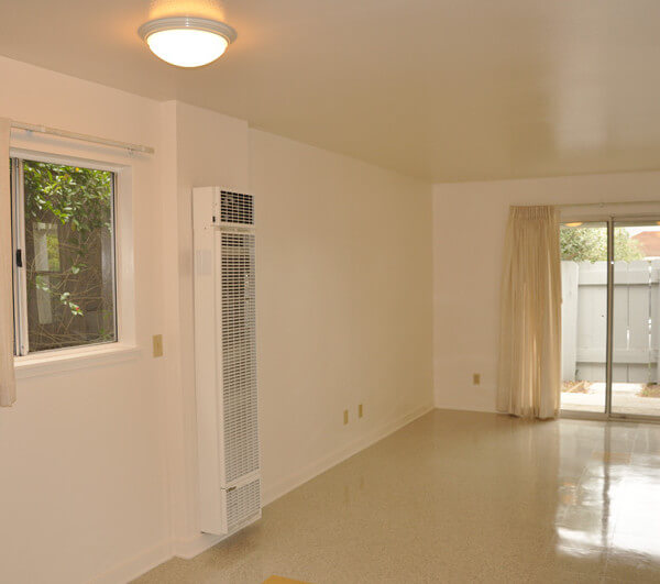 Inside a unit, view of the living room