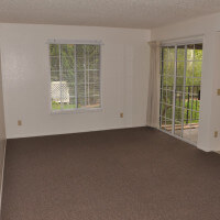 Inside a unit, showing the living room