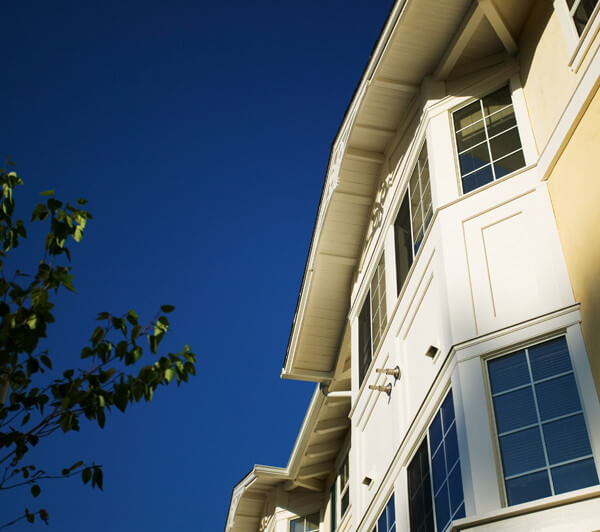 Low-angle shot of the unit windows