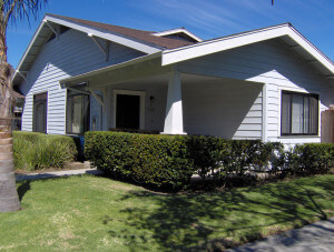 Outside view of a single Wilson Cottage