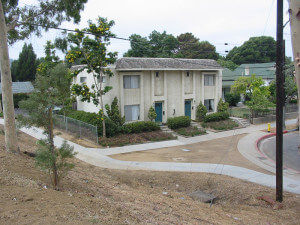 Outside view from a hill of the property