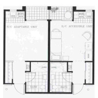 Floorpan of a Garden Court unit