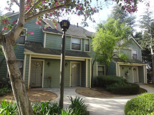 Outside view of the pathway in front of the units