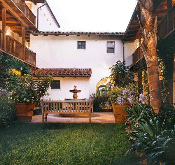Outside view of the courtyard