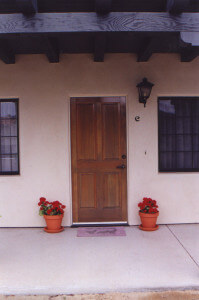 Outside shot of the front door