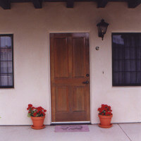 Outside shot of the front door