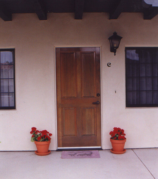 Outside shot of the front door