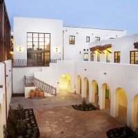 View of courtyard from balcony