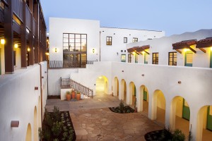 View of courtyard from balcony