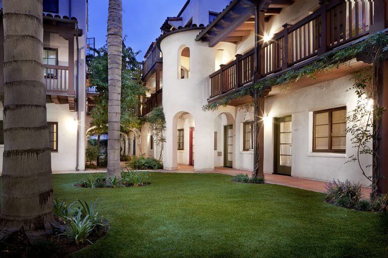 Courtyard view at El Carillo