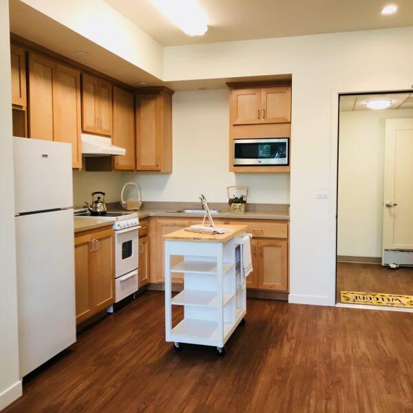 View of kitchen at Grace Village Apartments