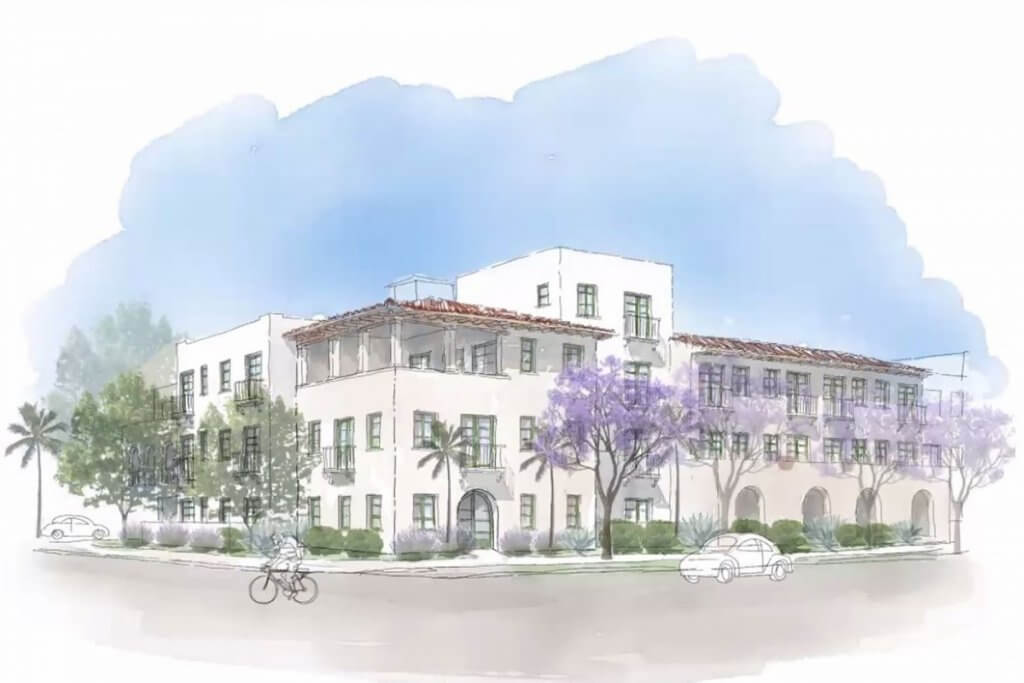 Proposed Development Rendering for 400 W. Carrillo Street