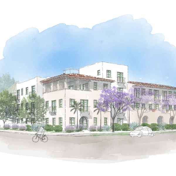 Proposed Development Rendering for 400 W. Carrillo Street