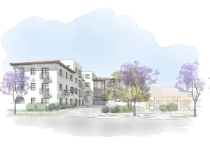 Proposed Development Rendering for 400 W. Carrillo Street