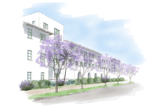 Proposed Development Rendering for 400 W. Carrillo Street