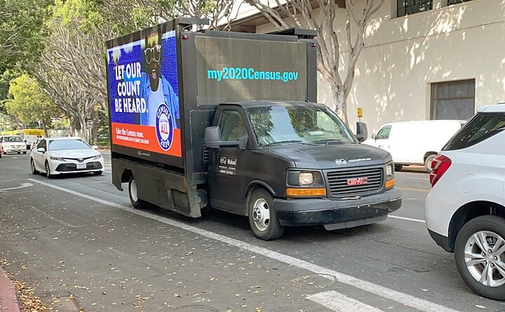 Census Digital Billboard Truck in Santa Barbara