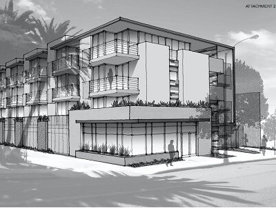 Architect rendering of building