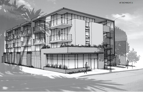 Architect rendering of building